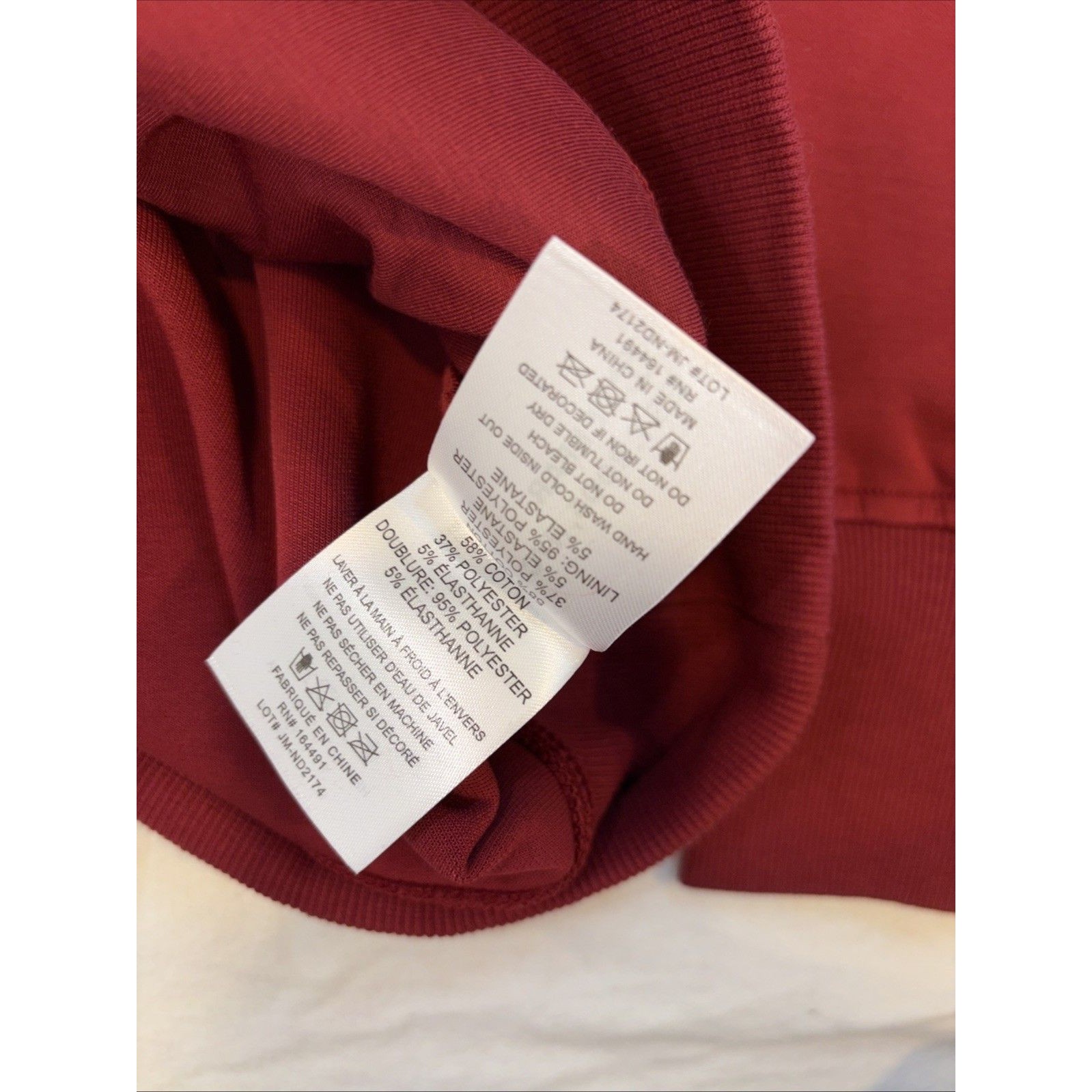 Telfar Mock Neck Embossed Red Sweatshirt Men's Size Medium New With Tags — image 7 of 8